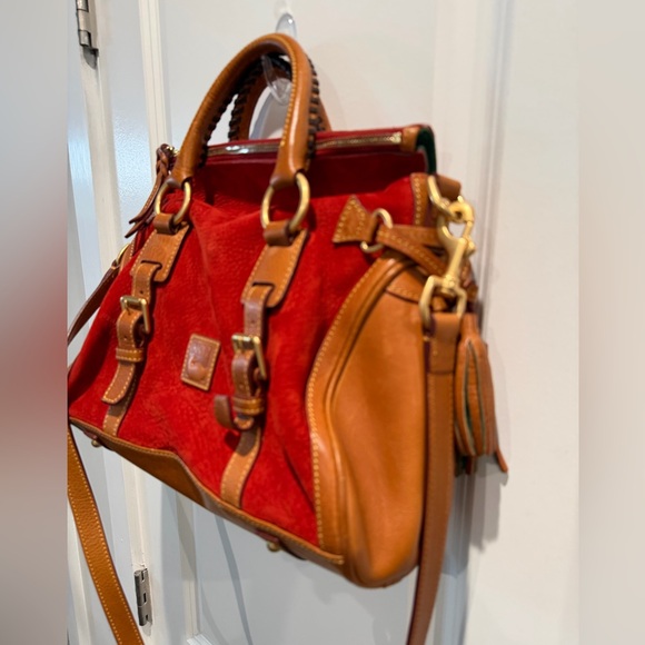Rare Vintage Dooney & Bourke Red and Brown Satchel - Picture 14 of 14